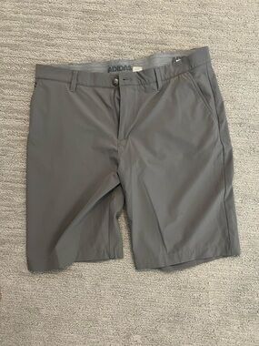 adidas Men’s Charcoal Flat Front Golf Shorts